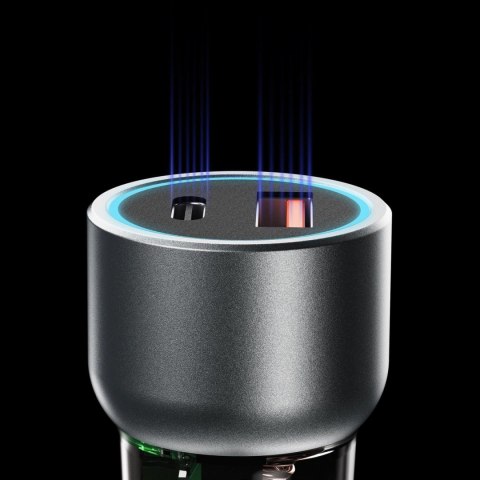 Ładowarka samochodowa Dudao R4T 30W USB-A / USB-C - szara Ładowarka samochodowa Dudao R4T 30W USB-A / USB-C - szara