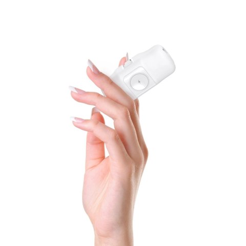 Mini powerbank Wozinsky WF16-YCS 5000mAh 15W USB-C z wbudowanym kablem USB-C i ładowarką do Apple Watch - biały Mini powerbank Wozinsky WF16-YCS 5000mAh 15W USB-C z wbudowanym kablem USB-C i ładowarką do Apple Watch - biały