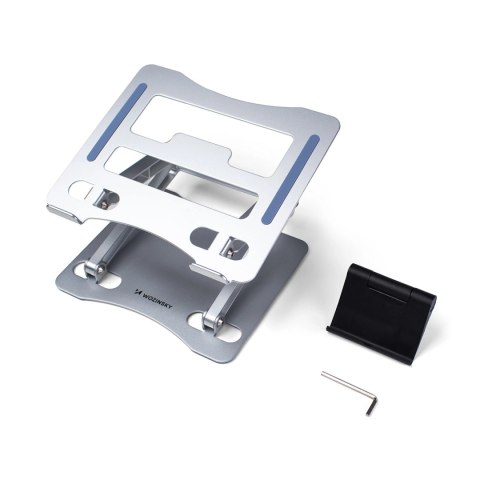 Podstawka pod laptopa, tablet Wozinsky WRS-CPY75DSS aluminiowa + Gratis! podstawka do smartfona - srebrna Podstawka pod laptopa, tablet Wozinsky WRS-CPY75DSS aluminiowa + Gratis! podstawka do smartfona - srebrna