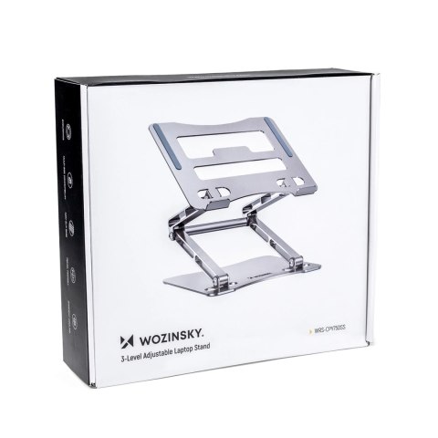 Podstawka pod laptopa, tablet Wozinsky WRS-CPY75DSS aluminiowa + Gratis! podstawka do smartfona - srebrna Podstawka pod laptopa, tablet Wozinsky WRS-CPY75DSS aluminiowa + Gratis! podstawka do smartfona - srebrna