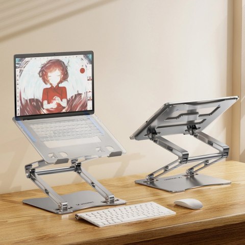 Podstawka pod laptopa, tablet Wozinsky WRS-CPY75DSS aluminiowa + Gratis! podstawka do smartfona - srebrna Podstawka pod laptopa, tablet Wozinsky WRS-CPY75DSS aluminiowa + Gratis! podstawka do smartfona - srebrna