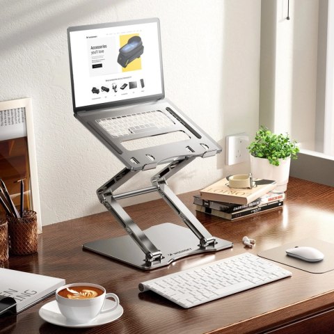 Podstawka pod laptopa, tablet Wozinsky WRS-CPY75DSS aluminiowa + Gratis! podstawka do smartfona - srebrna Podstawka pod laptopa, tablet Wozinsky WRS-CPY75DSS aluminiowa + Gratis! podstawka do smartfona - srebrna