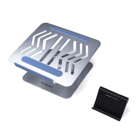 Podstawka pod laptopa, tablet Wozinsky WRS-CPY84SS aluminiowa + Gratis! podstawka do smartfona - srebrna Podstawka pod laptopa, tablet Wozinsky WRS-CPY84SS aluminiowa + Gratis! podstawka do smartfona - srebrna