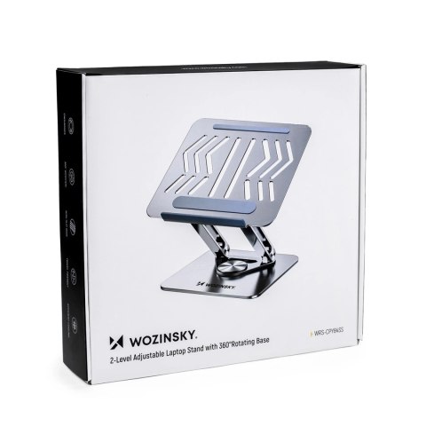 Podstawka pod laptopa, tablet Wozinsky WRS-CPY84SS aluminiowa + Gratis! podstawka do smartfona - srebrna Podstawka pod laptopa, tablet Wozinsky WRS-CPY84SS aluminiowa + Gratis! podstawka do smartfona - srebrna