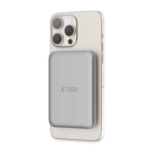 Powerbank Tech-Protect PB10 LifeMag MagSafe 5000 mAh - tytanowy Powerbank Tech-Protect PB10 LifeMag MagSafe 5000 mAh - tytanowy