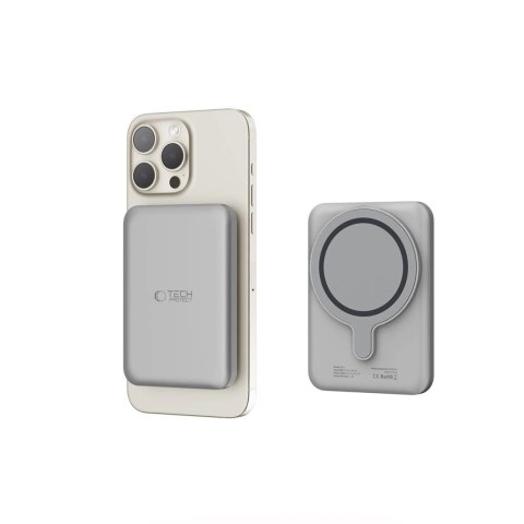 Powerbank Tech-Protect PB10 LifeMag MagSafe 5000 mAh - tytanowy Powerbank Tech-Protect PB10 LifeMag MagSafe 5000 mAh - tytanowy