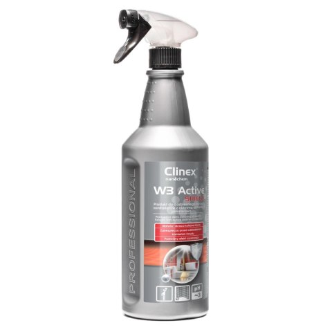 Preparat do mycia łazienki ubikacji usuwa rdzę kamień osady z mydła CLINEX W3 Active SHIELD 1L Preparat do mycia łazienki ubikacji usuwa rdzę kamień osady z mydła CLINEX W3 Active SHIELD 1L