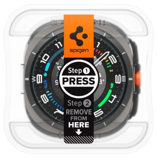 Szkło hartowane Spigen Glas.TR EZ Fit na Samsung Galaxy Watch Ultra (47 mm) - przezroczyste (2-pak)