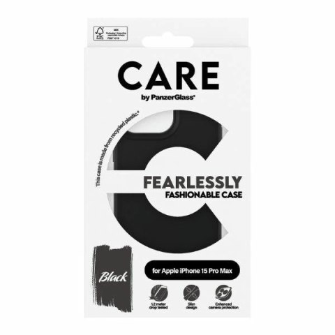Etui CARE by PanzerGlass Fearlessly Fashionable Case na iPhone 15 Pro Max - czarne