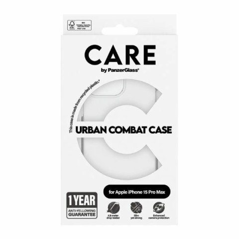 Etui CARE by PanzerGlass Urban Combat Case na iPhone 15 Pro Max - przezroczyste