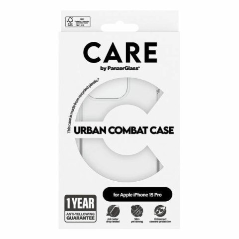 Etui CARE by PanzerGlass Urban Combat Case na iPhone 15 Pro - przezroczyste