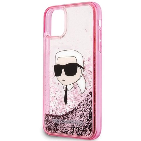 Etui Karl Lagerfeld Glitter Karl Head na iPhone 11/XR - różowe Etui Karl Lagerfeld Glitter Karl Head na iPhone 11/XR - różowe
