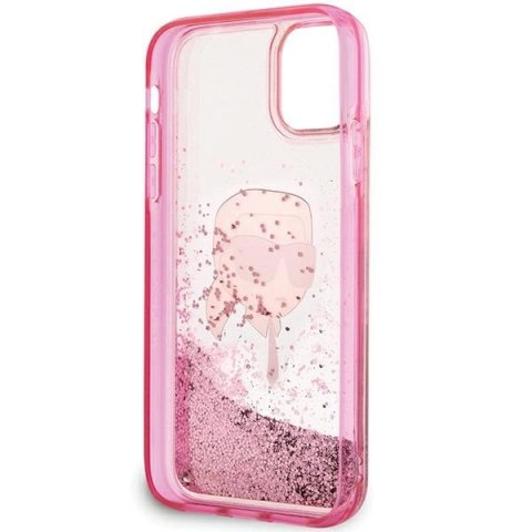 Etui Karl Lagerfeld Glitter Karl Head na iPhone 11/XR - różowe Etui Karl Lagerfeld Glitter Karl Head na iPhone 11/XR - różowe