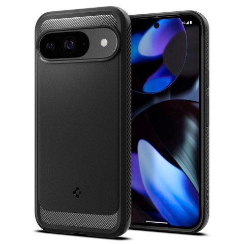 Etui Spigen Rugged Armor na Google Pixel 9 / 9 Pro - czarne Etui Spigen Rugged Armor na Google Pixel 9 / 9 Pro - czarne