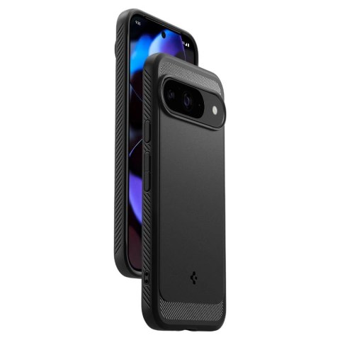 Etui Spigen Rugged Armor na Google Pixel 9 / 9 Pro - czarne Etui Spigen Rugged Armor na Google Pixel 9 / 9 Pro - czarne