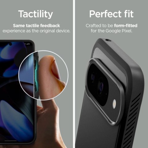 Etui Spigen Rugged Armor na Google Pixel 9 / 9 Pro - czarne Etui Spigen Rugged Armor na Google Pixel 9 / 9 Pro - czarne