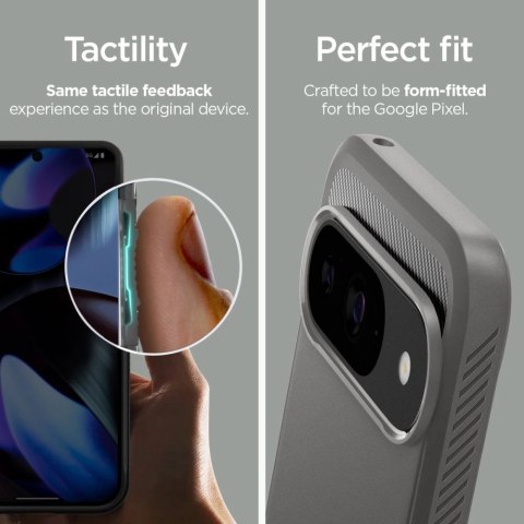 Etui Spigen Rugged Armor na Google Pixel 9 / 9 Pro - szare Etui Spigen Rugged Armor na Google Pixel 9 / 9 Pro - szare