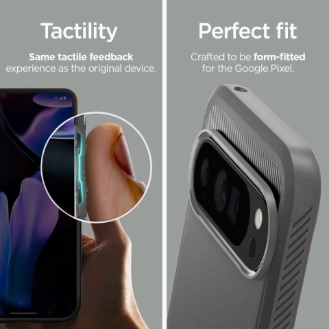 Etui Spigen Rugged Armor na Google Pixel 9 Pro XL - szare Etui Spigen Rugged Armor na Google Pixel 9 Pro XL - szare