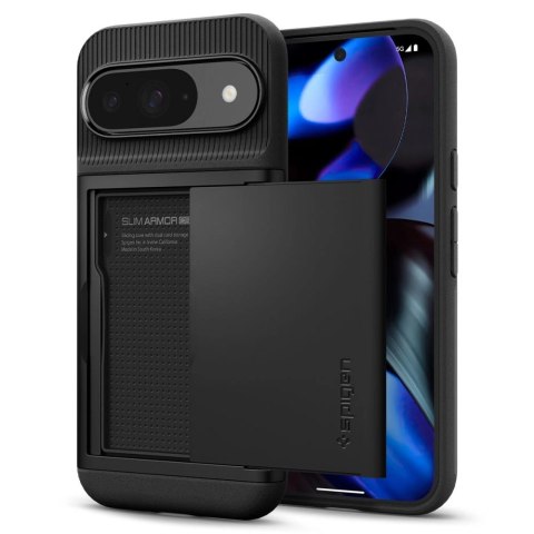 Etui Spigen Slim Armor CS na Google Pixel 9 / 9 Pro - czarne Etui Spigen Slim Armor CS na Google Pixel 9 / 9 Pro - czarne