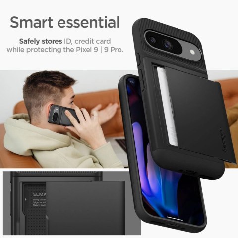 Etui Spigen Slim Armor CS na Google Pixel 9 / 9 Pro - czarne Etui Spigen Slim Armor CS na Google Pixel 9 / 9 Pro - czarne