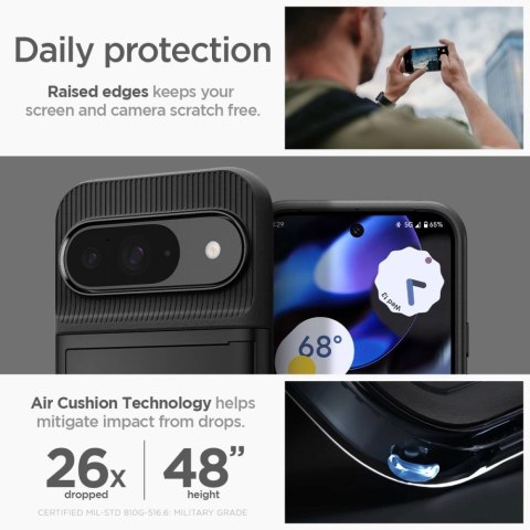 Etui Spigen Slim Armor CS na Google Pixel 9 / 9 Pro - czarne Etui Spigen Slim Armor CS na Google Pixel 9 / 9 Pro - czarne