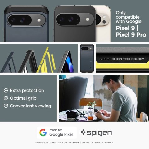 Etui Spigen Tough Armor na Google Pixel 9 / 9 Pro - grafitowe Etui Spigen Tough Armor na Google Pixel 9 / 9 Pro - grafitowe