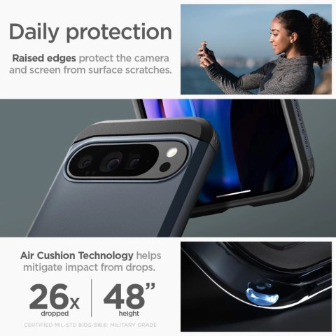 Etui Spigen Tough Armor na Google Pixel 9 Pro XL - grafitowe Etui Spigen Tough Armor na Google Pixel 9 Pro XL - grafitowe