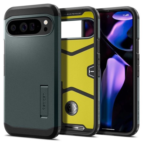 Etui Spigen Tough Armor na Google Pixel 9 Pro XL - zielone Etui Spigen Tough Armor na Google Pixel 9 Pro XL - zielone