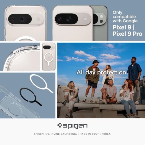 Etui Spigen Ultra Hybrid OneTap Ring MagSafe Google Pixel 9 Pro - białe Etui Spigen Ultra Hybrid OneTap Ring MagSafe Google Pixel 9 Pro - białe
