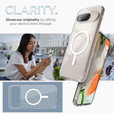 Etui Spigen Ultra Hybrid OneTap Ring MagSafe Google Pixel 9 Pro - białe Etui Spigen Ultra Hybrid OneTap Ring MagSafe Google Pixel 9 Pro - białe