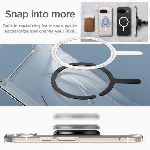 Etui Spigen Ultra Hybrid OneTap Ring MagSafe Google Pixel 9 Pro - białe Etui Spigen Ultra Hybrid OneTap Ring MagSafe Google Pixel 9 Pro - białe
