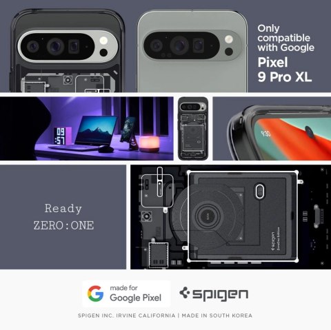 Etui Spigen Ultra Hybrid na Google Pixel 9 Pro XL - szare Etui Spigen Ultra Hybrid na Google Pixel 9 Pro XL - szare