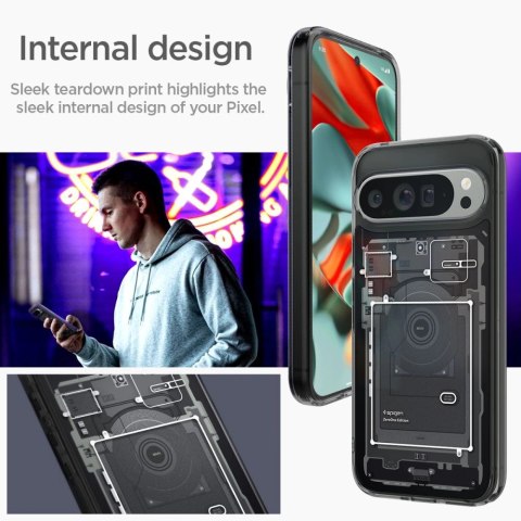 Etui Spigen Ultra Hybrid na Google Pixel 9 Pro XL - szare Etui Spigen Ultra Hybrid na Google Pixel 9 Pro XL - szare