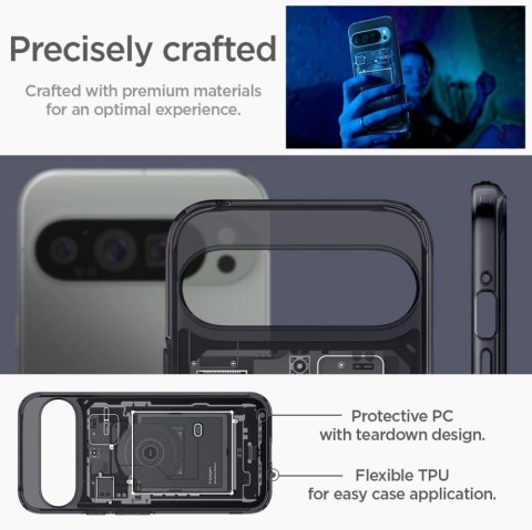 Etui Spigen Ultra Hybrid na Google Pixel 9 Pro XL - szare Etui Spigen Ultra Hybrid na Google Pixel 9 Pro XL - szare