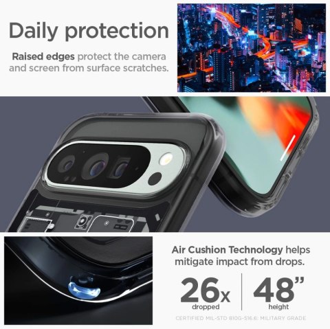 Etui Spigen Ultra Hybrid na Google Pixel 9 Pro XL - szare Etui Spigen Ultra Hybrid na Google Pixel 9 Pro XL - szare