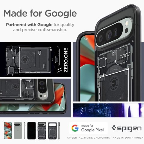 Etui Spigen Ultra Hybrid na Google Pixel 9 Pro XL - szare Etui Spigen Ultra Hybrid na Google Pixel 9 Pro XL - szare
