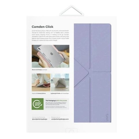 Etui UNIQ Camden Click na iPad Air 13" (2024) - fioletowe Etui UNIQ Camden Click na iPad Air 13" (2024) - fioletowe