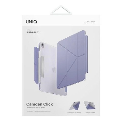 Etui UNIQ Camden Click na iPad Air 13" (2024) - fioletowe Etui UNIQ Camden Click na iPad Air 13" (2024) - fioletowe