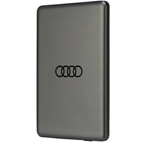 Powerbank Audi Big Logo MagSafe indukcyjny 15W 5000mAh - szary Powerbank Audi Big Logo MagSafe indukcyjny 15W 5000mAh - szary