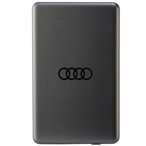 Powerbank Audi Big Logo MagSafe indukcyjny 15W 5000mAh - szary Powerbank Audi Big Logo MagSafe indukcyjny 15W 5000mAh - szary