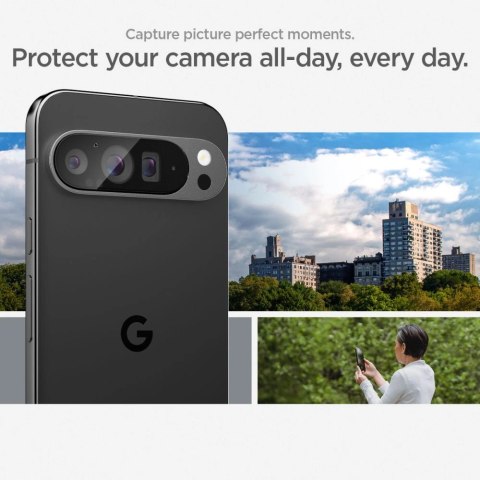 Szkło hartowane na aparat Spigen Optik.tR Ez Fit na Google Pixel 9 Pro XL (2-pak) Szkło hartowane na aparat Spigen Optik.tR Ez Fit na Google Pixel 9 Pro XL (2-pak)