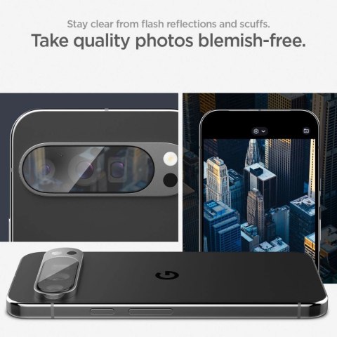 Szkło hartowane na aparat Spigen Optik.tR Ez Fit na Google Pixel 9 Pro XL (2-pak) Szkło hartowane na aparat Spigen Optik.tR Ez Fit na Google Pixel 9 Pro XL (2-pak)