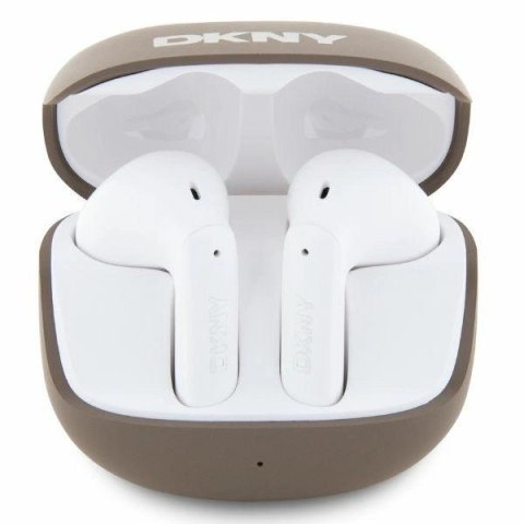DKNY słuchawki TWS BT Satiny Finish - brązowe