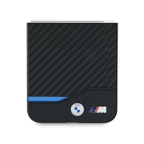 Etui BMW Carbon Blue Line na Samsung Galaxy Z Flip 6 - czarne