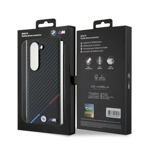 Etui BMW Carbon Tricolor na Samsung Galaxy Z Fold 6 - czarne Etui BMW Carbon Tricolor na Samsung Galaxy Z Fold 6 - czarne