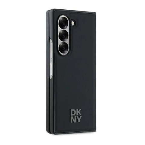 Etui DKNY Magsafe Plain Leather Metal Stack Logo na Samsung Galaxy Z Fold 6 - czarne