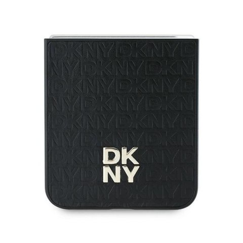 Etui DKNY Repeat Pattern Stack Logo na Samsung Galaxy Z Flip6 - czarne Etui DKNY Repeat Pattern Stack Logo na Samsung Galaxy Z Flip6 - czarne