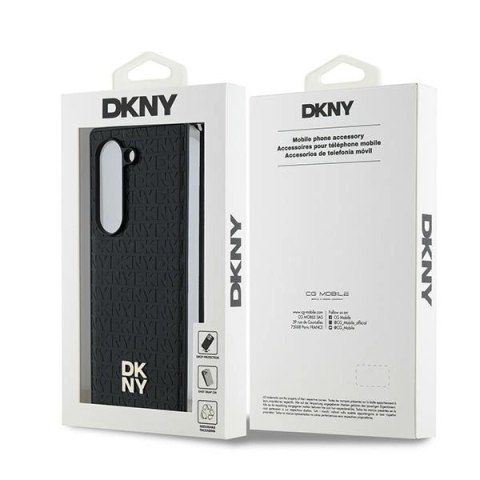 Etui DKNY Repeat Pattern Stack Logo na Samsung Galaxy Z Fold6 - czarne Etui DKNY Repeat Pattern Stack Logo na Samsung Galaxy Z Fold6 - czarne