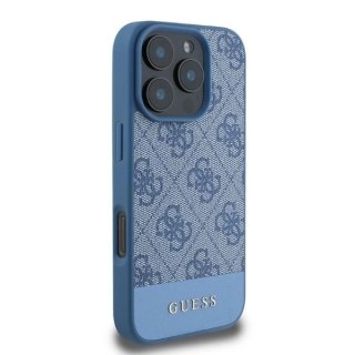 Etui Guess 4G Bottom Stripe na iPhone 16 Pro Max - niebieskie