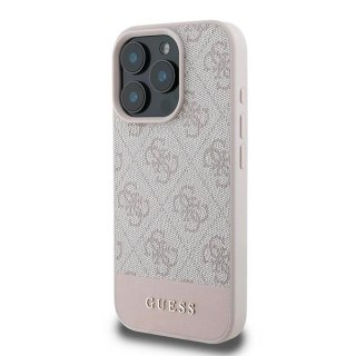 Etui Guess 4G Bottom Stripe na iPhone 16 Pro Max - różowe